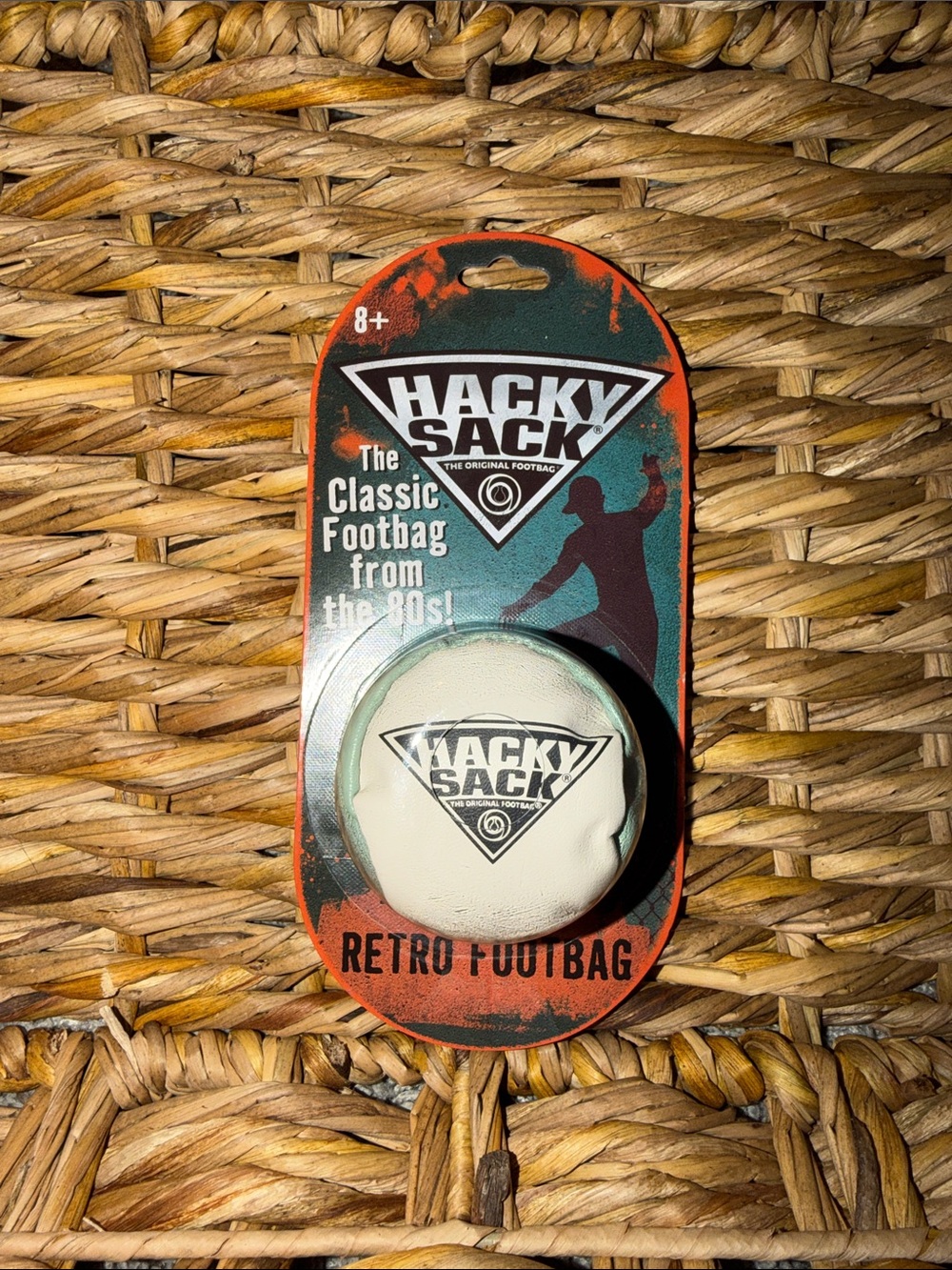 Hacky Sack Retro Footbag - Green and White Play Monster